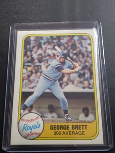 George Brett 1981 Fleer #655 - Kansas City Royals . 390 Average