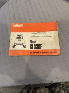 Vintage YAMAHA Snowmobile SL338F Owner’s Manual - Picture 1 of 9