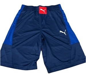 PUMA Boys' Core Essential Athletic Short In Navy Blue In The Size Large - Picture 1 of 2