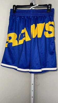 Pantalones Cortos Mitchell & Ness Los Angeles Rams NFL Deletreados Para Hombre Talla Pequeña Nuevos con Etiquetas Foto 1 de 2