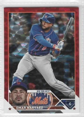 2023 Topps Update Red Foil #US152 OMAR NARVAEZ Mets (154/199) *free shipping* - Image 1 of 2