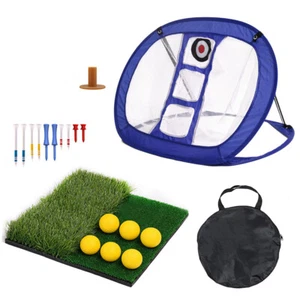 Indoor/Outdoor Golfing Target Accessories with Mat and Balls Portable Golf Net - Picture 1 of 11