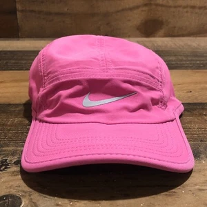 Nike Hat Strapback Panel Cap Womens Pink AW84 Lightweight Running Active - READ - Picture 1 of 10