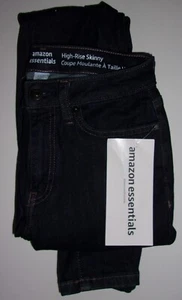 Amazon Essentials Women's High-Rise Skinny Jeans Size 4 Long Dark Wash - Picture 1 of 3