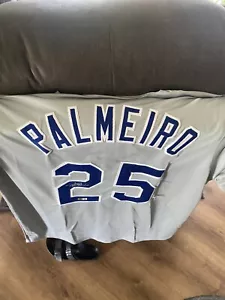 Maglietta Raphael Palmeiro Firmata Personalizzata XL Texas Rangers - Foto 1 di 4