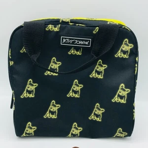 Bolsa de almuerzo térmica Betsey Johnson Bulldogs franceses Boston Terriers perros negra - Imagen 1 de 11