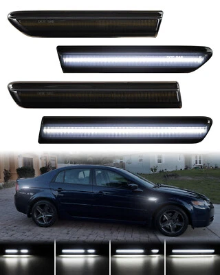 For 2004-2008 Acura TL Dynamic 4x LED Front Rear Fender Side Marker Lights Lamps Foto 1 de 4