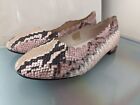 TAKING SHAPE  SNAKE PRINT COMFORT SOLES S38 AU 7 FLAT SHOES LEATHER UPPER&LINING