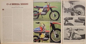 1979 C & J Honda XR500 5 page Motorcycle Test Print Article - Picture 1 of 1