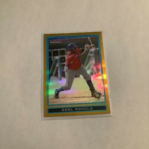 F102279  2009 Bowman Chrome Draft WBC Prospects Gold Refractors Earl Agnoly/50