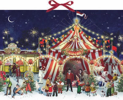 Circus at Christmas Coppenrath Advent Calendar Barbara Behr 52x38 cm Iridescent - Image 1 of 3