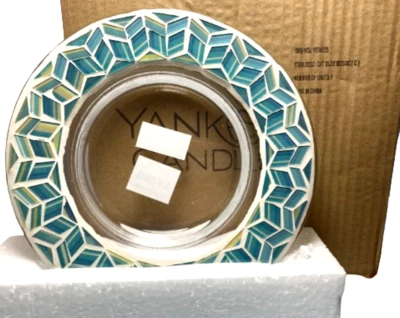 Yankee Candle BLUE MOSAIC Candle Tray Plate New In Box - FREE SHIPPING - Image 1 of 2