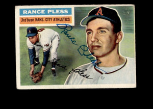Rance Pless 1956 Topps A's authentic autographed card