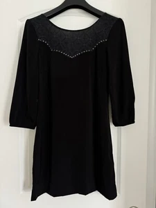 American Eagle Outfitters Black dress 3/4 sleeve Bohemian Style Womens Size 4 - Picture 1 of 7