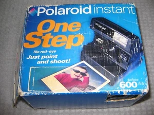 Vintage Polaroid One Step Express 600 analoge Sofortbildkamera Originalverpackt mit Papieren - Bild 1 von 14