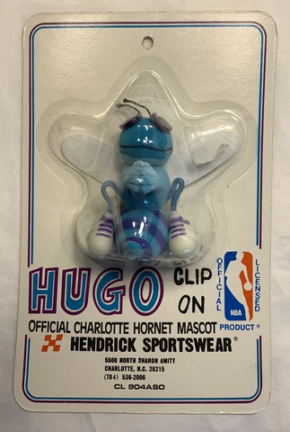 New 1989 Charlotte Hornets Official Mascot Hugo Clip On Toy NBA Basketball Cover