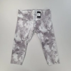 Nike Pants Womens Plus Size 2X Gray One Icon Clash Crop Leggings Athletic Ladies - Picture 1 of 9