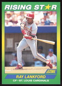 1992 Score 100 Rising Stars   Ray Lankford #43 St. Louis Cardinals