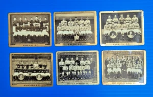 TOPICAL TIMES FAMOUS FOOTRBALL TEAMS METAL 1927 SET OF 6 INC DIXIE DEAN EVERTON - Picture 1 of 2