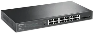 TP-Link TL-SG2428P 24-Port Gigabit PoE+ L2 Smart Switch 4xSFP, Schwarz, NEU - Photo 1/3