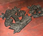 Cast Iron Mushroom Trivets Vintage MCM Taiwan