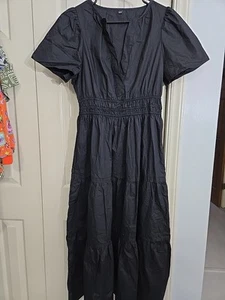 Women’s Long Layered Maxi Dress Black Size Large Peasant Cottagecore - Picture 1 of 6