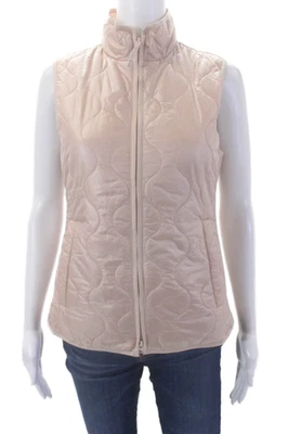J Crew Womens Nylon Quilted Full Zip Mock Neck Vest Jacket Pink Size XS - Image 1 of 4
