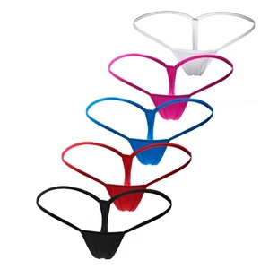 5 Pack Womens Mini G-string Micro Thongs Underwear Panties Low Waist Briefs - Picture 1 of 8