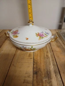 Plato de servir cubierto con tapa vintage hecho en Checoslovaquia sin astillas pequeño - Imagen 1 de 11