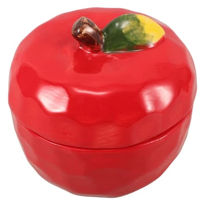  Weihnachten Keramik Apfeldose mit Deckel Porzellan Teedose Kaffee Vorratsdose - Bild 1 von 4