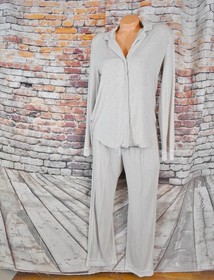 Victorias Secret Medium Modal  Pajama Set Lace Trim  Long Sleeve Pants