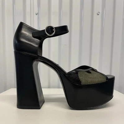 Colección Michael Kors Camuflaje Pelo de Poni Mary Jane Grueso Plataforma Tacones Mujer 39 Foto 1 de 4