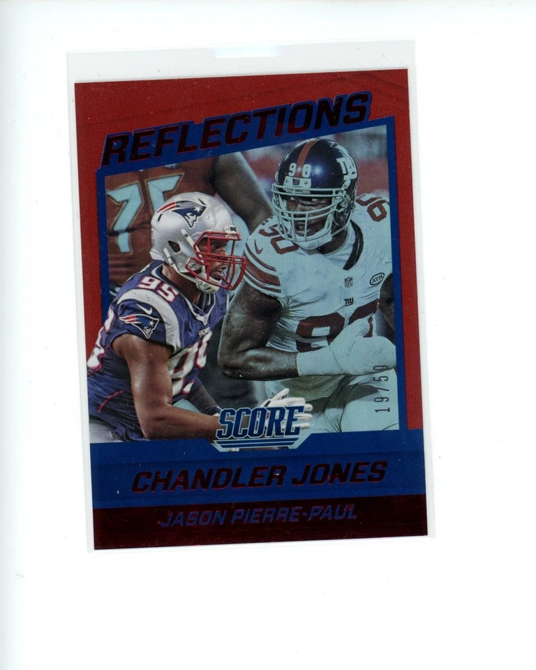 2016 Panini Score Reflections Jumbo Red #12 Jones Pierre-Paul #d 19/50 - Image 1 of 1