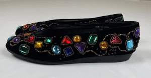 Caparros Colorful Beaded Jeweled Flats Size 10B - Picture 1 of 6