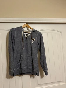 Los Angeles Rams Hoodie Damen Small Anthrazit Grau Langarm Schnürung Antigua - Bild 1 von 3