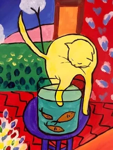 Henri Matisse Signed Oil Painting on Canvas 16x24 in Modern Art - Picture 1 of 3