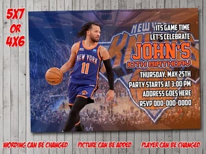 New York Knicks inspired Digital Party invitation, invite, basketball, Evite - Picture 1 of 1