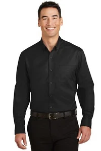 Port Authority S663 Men's Long Sleeve SuperPro Twill Shirt - Pack Of 2 - Picture 1 of 10