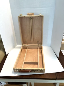 Portable Wooden Art Artist Tabletop Sketch Box Easel Adjustable Wood Storage - Picture 1 of 9