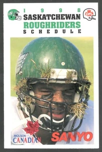 Saskatchewan Roughriders CFL 1998 ¡¡¡horario de fútbol!!! Sanyo - Imagen 1 de 1