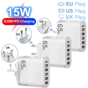 3.1A 5Ports USB Ladegerät PD Ladeadapter für Xiaomi iPhone 13 Samsung Handy - Bild 1 von 30