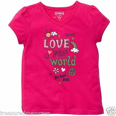 Oshkosh B'gosh "Love Your World" Short Sleeve Shirt ~ Size 2T ~ NWT  - Image 1 of 4