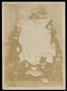 Photographie. Théâtre ambulant Lamarche. Programme soirée théâtrale. Vers 1900 - Picture 1 of 1