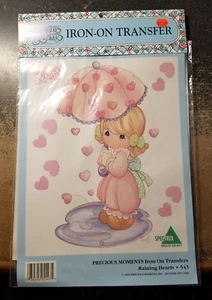 Precious Moments Iron-On Transfer Raining Hearts 543 1994 Spectrix Multi-Craft - Picture 1 of 2