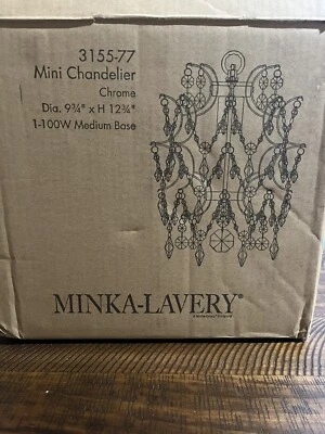 Minka Lavery 3155-77 伊莎贝拉皇冠迷你吊坠镀铬 1 灯 — 第 1/3 张图片