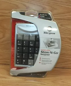Genuine Targus Wireless Stow N Go Keypad w/ Built in USB Receiver Storage - Picture 1 of 6