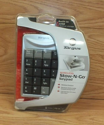 Genuine Targus Wireless Stow N Go Keypad w/ Built in USB Receiver Storage - Image 1 of 4