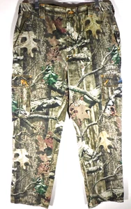 Browning Mens Large Green Camo Hunting Pants Adjustable Waist Flannel Fatigue - Picture 1 of 17