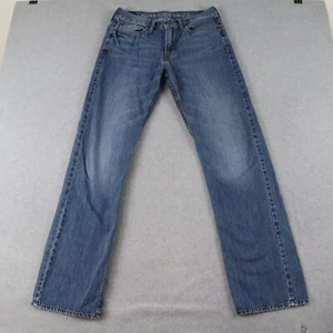 American Eagle Jeans Mens 30x34 Relaxed Straight 5-Pocket Cotton Denim Blue - Picture 1 of 8