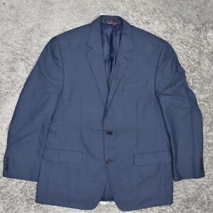 Izod Men's Size 44R  Blazer 2-Button Blue Polyester Solid